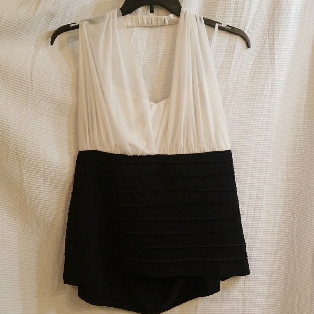 Torrid black and white dressy halter